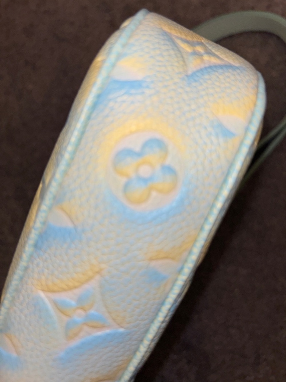 Louis Vuitton Mint and Pastel Yellow Monogram Mini Pochette - Picture 5 of 11